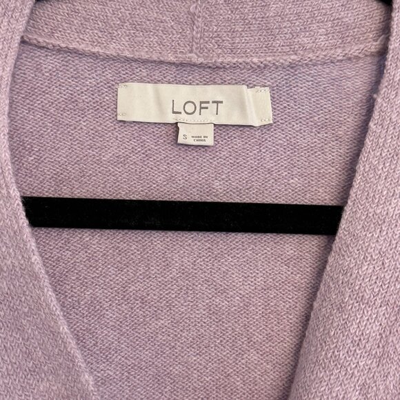 EUC Loft Light Purple / Lavender Cardigan with Rhinestone Buttons (Size: S) - Picture 3 of 4